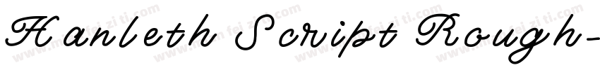 Hanleth Script Rough字体转换